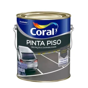 Tinta Coral Pinta Piso Fosco Preto 3,6L – Resistência e Estilo para o Seu Piso