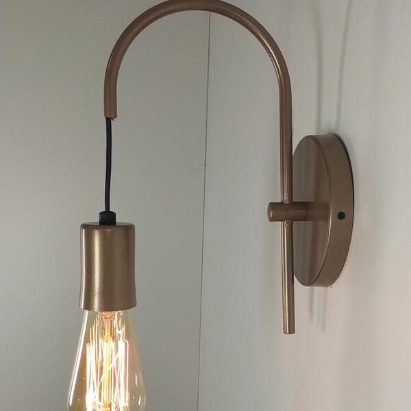 Arandela Abajur Luminária Parede Quarto Cama Moderno Bronze - Image 4