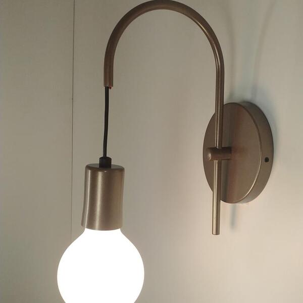 Arandela Abajur Luminária Parede Quarto Cama Moderno Bronze - Image 2