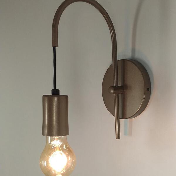 Arandela Abajur Luminária Parede Quarto Cama Moderno Bronze - Image 3