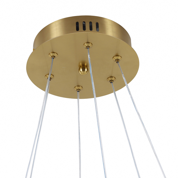 Pendente LED Space Countour Plus Dourado 50W Luz Amarela 60x100cm LLUM Bronzearte - Image 5